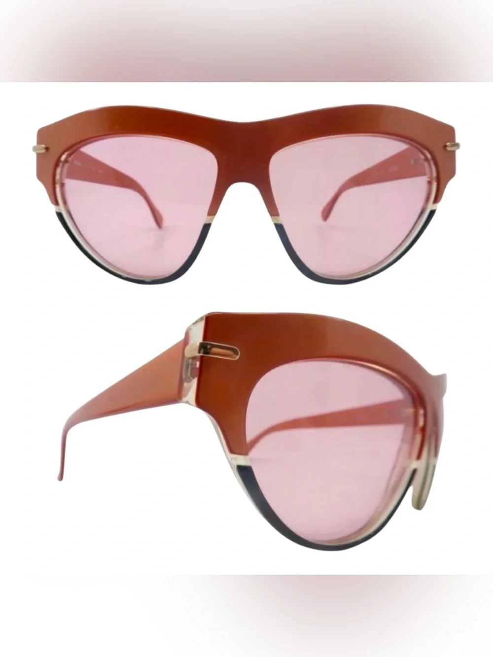 1980’s Silhouette Austria Colorblock‎ Sunglasses, Angular Sunglasses, Mod 3062